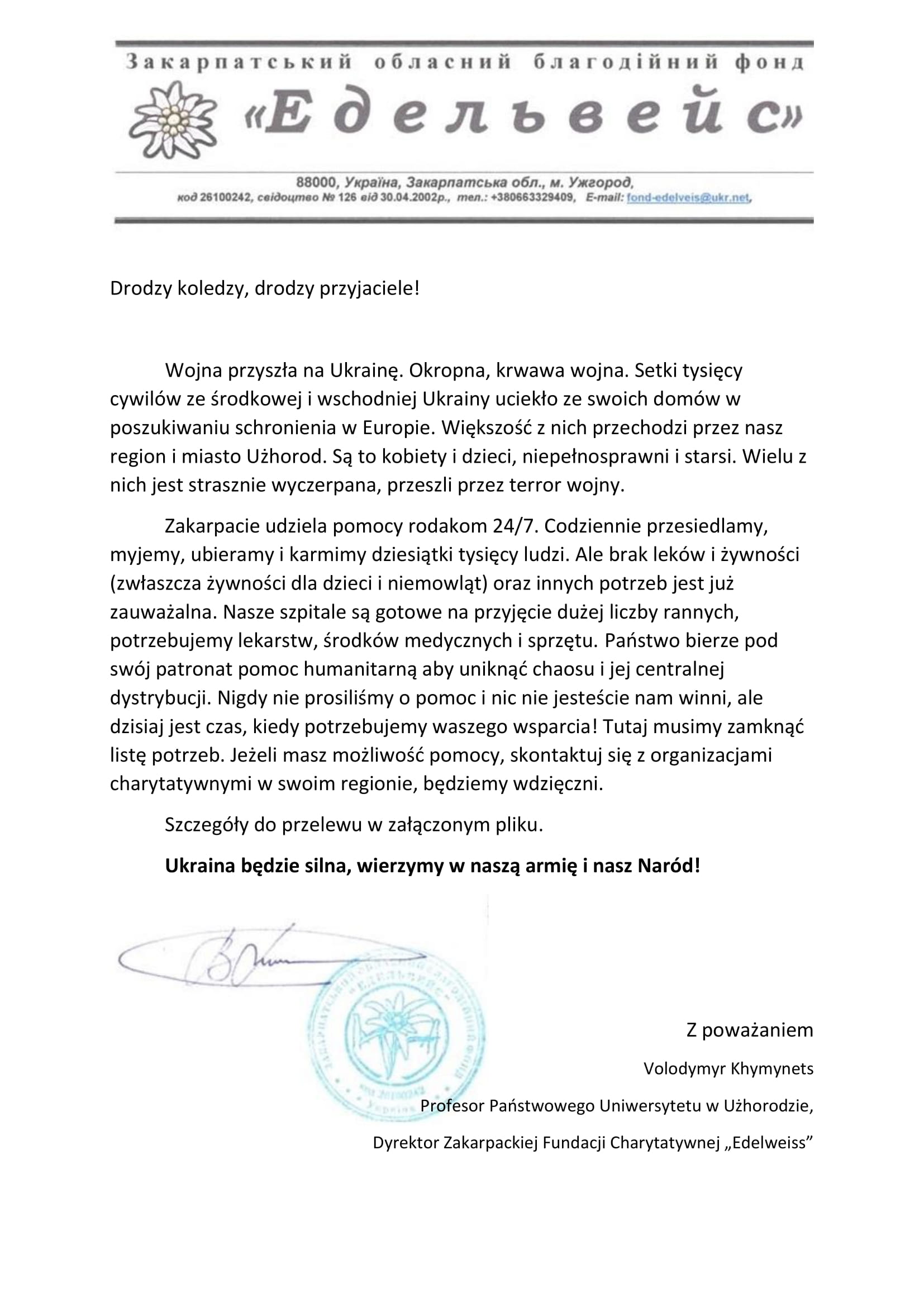 Pismo Ukraina 1